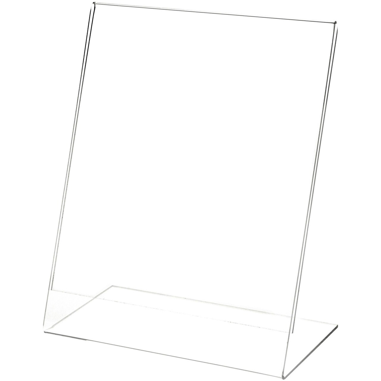 Plymor Clear Acrylic Sign Display / Literature Holder (Angled), 8" W x 10" H
